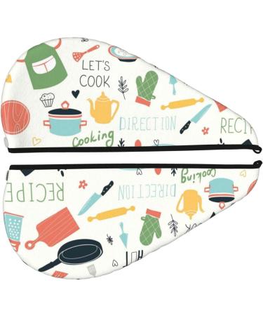 Kitchen Doodle Microfiber Hair Towel - Soft Super Absorbent Quick Dry Wrap for Long Curly & Thick Hair - Coral Velvet - Buy Online on GoSupps.com