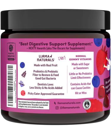 Llama Naturals Kids Pre & Probiotic Gummies + Adult Pre & Probiotics Bundle | No Added Sugar Cane | Vegan | Organic | Mixed Berry Flavor | 2 Bottles - Buy Online on GoSupps.com