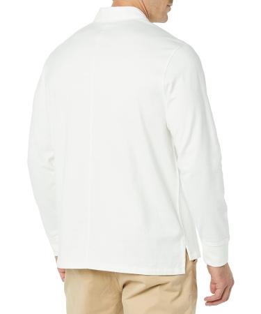 Buy Amazon Essentials Men's Organic Cotton Long Sleeve Rugby Top - Ivory | International Shipping Available - Buy Online on GoSupps.com