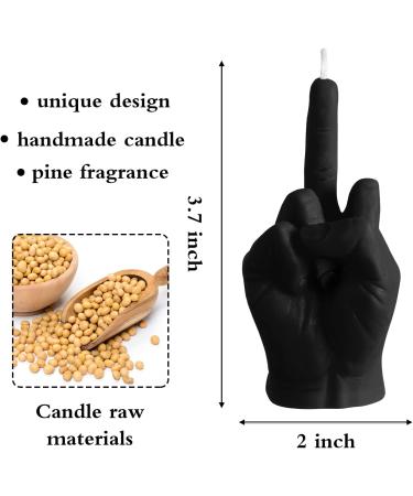 GroBro7 Middle Finger Candle - Danish Pastel Fragrance Natural Soy Wax & Pine Incense Sticks | Unique Aromatherapy Room Decoration & Gift for Desk Parties & Housewarming (Black) - Buy Online on GoSupps.com