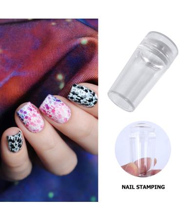 4-Piece Transparent Handle & Lid Silicone Seal Nail Stampers | DIY Nail Art Printer Tool | Manicure Kits for Kids & Adults - Buy Online on GoSupps.com