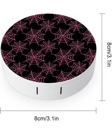 Shop Bagea-Ka Halloween Spider Contact Lens Case | Black Purple Spiderweb Pattern Eye Care Kit with Mirror Tweezers & Solution Bottle Perfect for Travel & Home - Buy Online on GoSupps.com