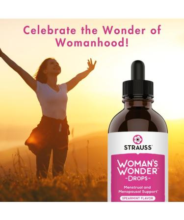 Strauss Heartdrops Women's Wonder Drops - Menstrual & Menopausal Support Supplement Spearmint Flavor Natural Gluten-Free Soy-Free Non-GMO - 3.4oz - Buy Online on GoSupps.com