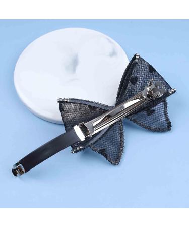 Yheakne Boho Black Lace Hair Clip Cz Hair Clip Black Bowknot Hair Clip Cz Arch Head Clip Hair Accessories for Women and Girls - Buy Online on GoSupps.com