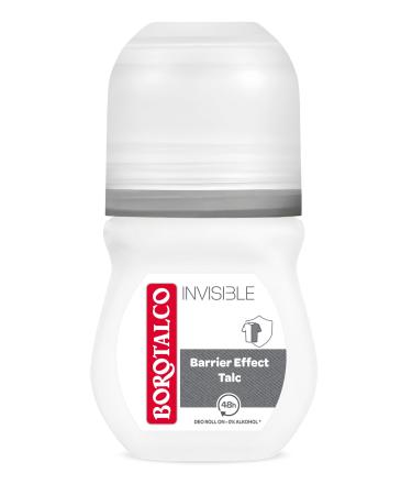 Borotalco Borotalco Roll-On Invisible Deodorant 6 x 50 ml 48 hour protection against bad odours and sweat stains thanks to the Barrier-Effect-Talc formula 0% alcohol