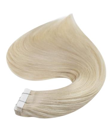 Full Shine 18 Inch Tape In Human Hair Extensions 60 Platinum Blonde - 50g 20pcs - Buy Online on GoSupps.com