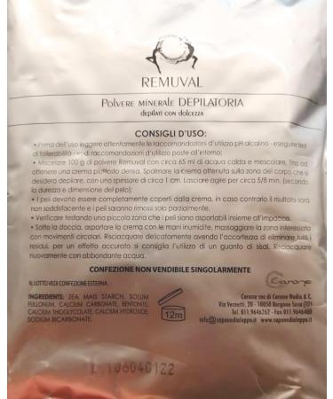  Carone CARONE Cosmetic "Remuval" 100% Made in Italy Mineral Hair Removal Powder 2 x 100 g With Green Clay Hair Removal Cream for Men and Women Also for Sensitive Skin Natural Hair Removal Cream - Buy Online on GoSupps.com