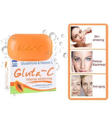 Gluta-C Skin Lightening Soap with Papaya Exfoliants - Brighten and Exfoliate for Radiant Skin - Buy Online on GoSupps.com