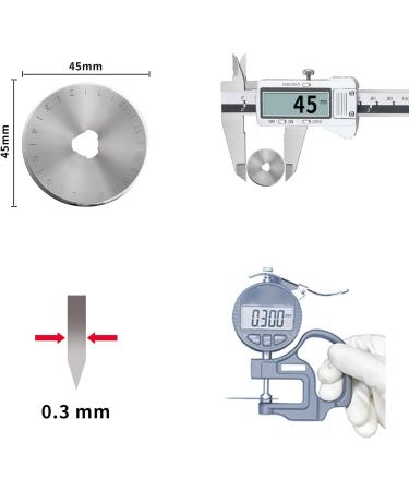 16 Pack 45mm Olfa Rotary Cutter Blades for DIY Crafts and Sewing - Replacement Blades for Quilting, Scrapbooking, and Handcrafting - Silver and Titanium Plated - Buy Online on GoSupps.com