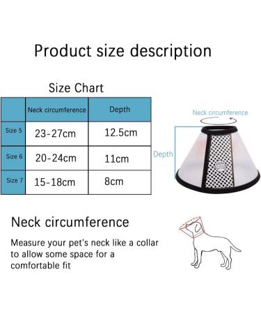 Senpusi Rechenrause - Protective Plastic Elizabethan Collar for Cats Small Dogs & Rabbits | Size 5 (23-27cm) - International Shipping Available - Buy Online on GoSupps.com