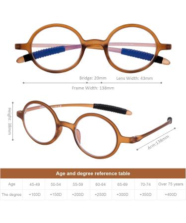DOOViC Round Reading Glasses - Blue Light Blocking Lightweight & Flexible | Fashionable Readers for Men & Women (+2.75 Strength 4 Colors - Buy Online on GoSupps.com