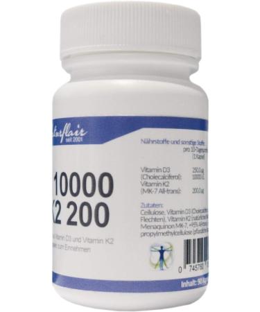 Buy Vitamin D3 10000 IU + Vitamin K2 MK7 - 90 Vegan Capsules for Optimal Bone Health | Fast International Shipping - Buy Online on GoSupps.com
