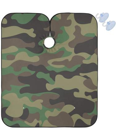 visesunny Barber Cape Army Green Camouflage Polyester Hair Cutting Salon Cape Apron Anti-Static Haircut Water-Resistant Shaving Cloth Beard Shaving Bib Hairdressing Cape Multi34