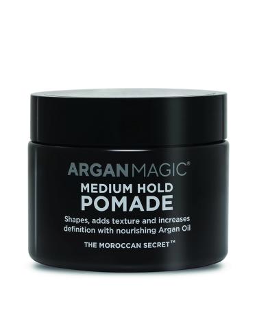 Argan Magic Medium Hold Pomade | Argan Oil Hair Styling Texture & Definition | Paraben Free Cruelty Free Made in USA (8 Oz - Buy Online on GoSupps.com