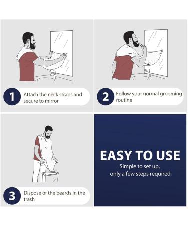 Beard Care Cloak & Apron - Non-Stick Water-Repellent Hair Catcher | Ideal Gifts for Men - Buy Online on GoSupps.com