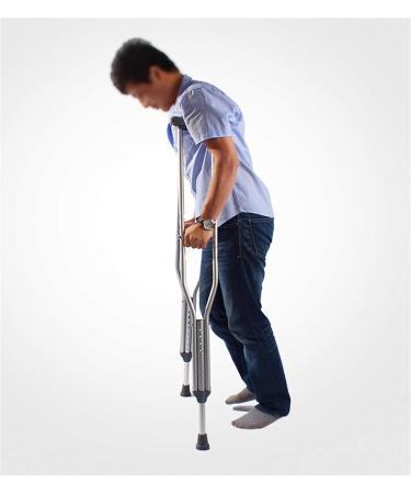 Adjustable Crutches Folding Aluminum Underarm Crutches with Comfortable Underarm Pad Handgrip Medical Aid Tool for Patient Handicapped L (S) Bathing in Sunlight Medium - Buy Online on GoSupps.com