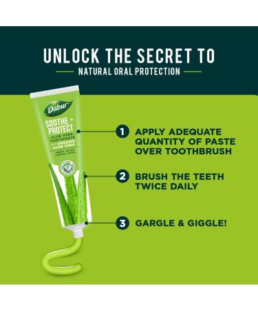  Dabur Dabur Organic Aloe Vera Toothpaste - Helps prevent cavities - Made with plant extracts - 100g - Buy Online on GoSupps.com