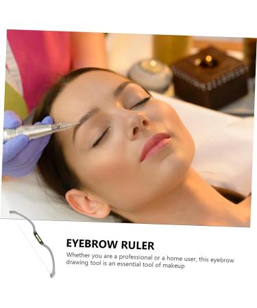 FRCOLOR 2pcs Bow Eyebrow Ruler Metal Dies Eyebrow Shaping Kit with Stencils Stainless Steel Eyebrow Ruler - Buy Online on GoSupps.com