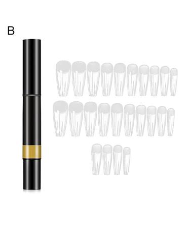 Worparsen Nail Tips Glue Handheld Soak Off UV LED Base Gels Stick Extension Glue Pen Ornament Sticking Solid B - Buy Online on GoSupps.com