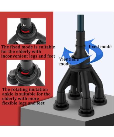 Telescopic Cane Led Light Adjustable Walking Stick Elder Fathers Mothers Gifts Brown (Black) - Buy Online on GoSupps.com