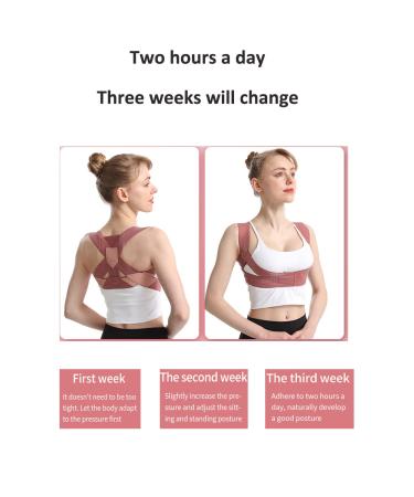 Back Brace for Women - Posture Corrector for Pain Relief | Comfortable Adjustable Under Clothes | Large Size L (145-190LB) - Pink - Buy Online on GoSupps.com
