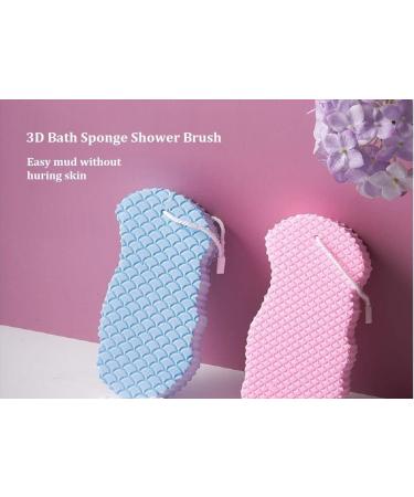 MULPG 2PCS Exfoliating Bath Sponge - Skin Cleansing & Dead Skin Remover for Women, Kids, Pregnant Adults - Buy Online on GoSupps.com
