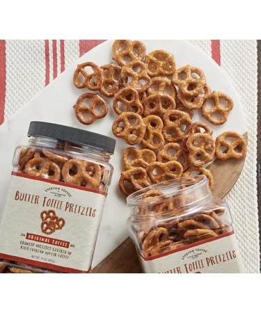 Everton Original Butter Toffee Pretzels - Gourmet Artisan Toffee Covered Pretzels | 15oz Jar - Buy Online on GoSupps.com