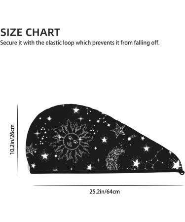 Microfiber Hair Drying Cap - Space Galaxy Soft Absorbent Towel Wrap for Quick Drying Curly Long & Thick Hair - Buy Online on GoSupps.com