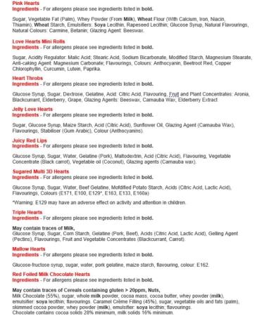 Love Heart Sweets-Wedding Pick n Mix Sweets-Valentines Candy Gifts Red Pink & White Sweets-225g - Buy Online on GoSupps.com