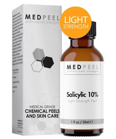 MedPeel Light Strength Chemical Peel Set | Alpha & Beta Hydroxy Acid Face Peel for All Skin Tones | 10% Salicylic & 30% Glycolic | International Shipping Available - Buy Online on GoSupps.com