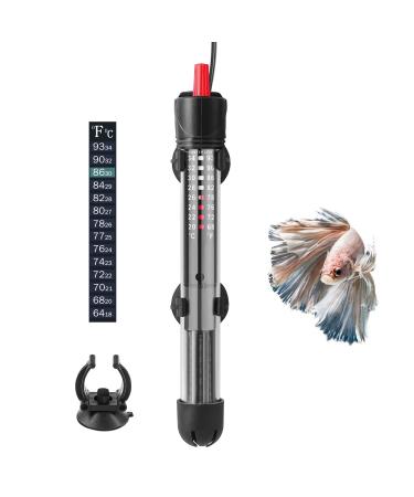 FEDOUR Aquarium Heater 50W 100W 300W Temperature Adjustable Aquarium Heater With Suction Cups Thermostat for Fish Tanks (50W) - Buy Online on GoSupps.com