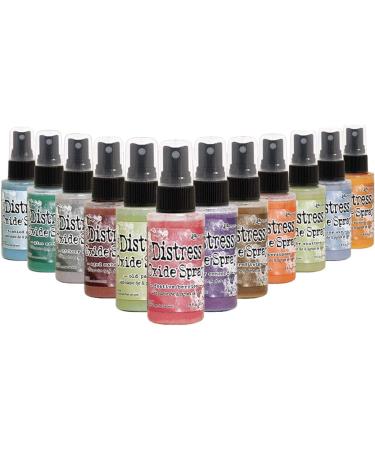 Tim Holtz Distress Oxide Ink Spray Bundle - Winter Release 5 (12 Bottles) with Project Detail Sticks - Buy Online on GoSupps.com
