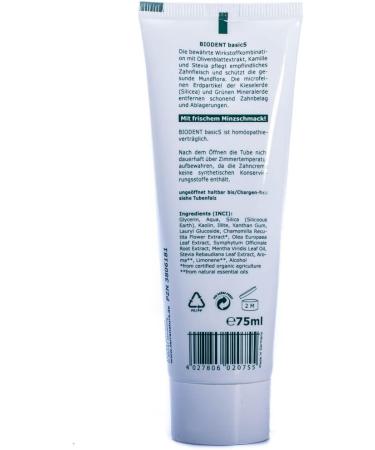 Biodent Toothpaste Basics (75ml) - Effective Dental Care for All Ages | International Shipping Available - Buy Online on GoSupps.com