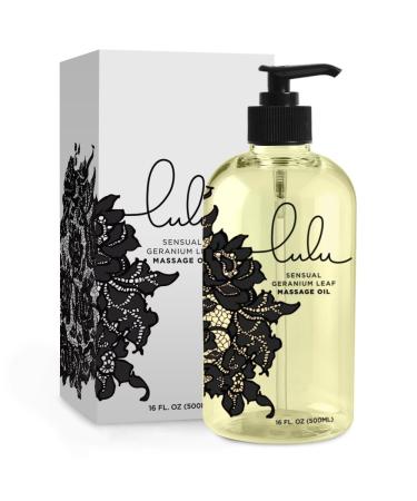 Lulu Massage Oil 16 Ounces for Full Body Massages of Joint and Muscles. Scented with Essential Oils and Sweet Almond Oil. for Couple Massage Therapy. Made in USA