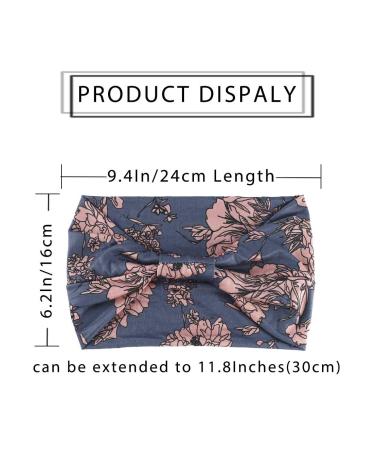 Zoestar Wide Boho Headbands - Vintage Printed Yoga Headbands for Women & Girls | 3 Pack Elastic Accessories - Buy Online on GoSupps.com