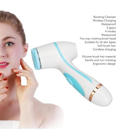 Electric Face Brush Facial Cleansing Brush Residue Removal for Salon (Blue) - Buy Online on GoSupps.com