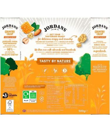 Jordans Pays Crisp & Honey Nut (500g) - Paquet de 2 - Buy Online on GoSupps.com