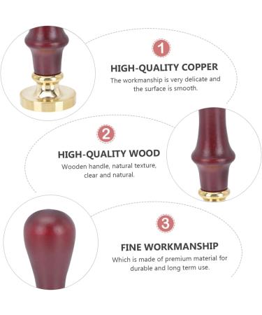 WOONEKY 2 Pcs Dispensing Plate Tool Vintage Wax Seal Stamp Handle Cosmetic Accessory Stamper Wooden Handle - Buy Online on GoSupps.com