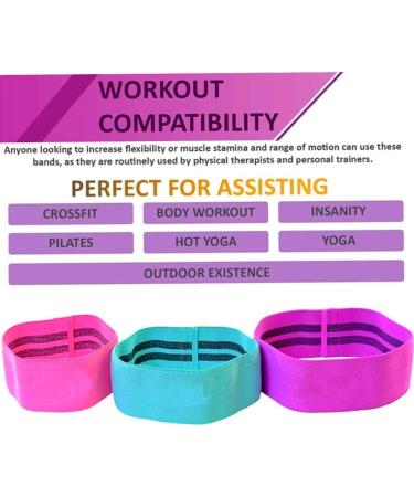 Buy Workout Bands | Sports-Fitness Resistance Loops | Set of 3 Anti-Slip Elastic Bands for Home Gym - International Shipping Available - Buy Online on GoSupps.com