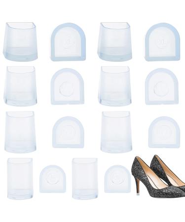 8pairs 4sizes Grass High Heel Protectors High Heel for Wedding Clear Heel Sink Stoppers for Women Wedding Shoes