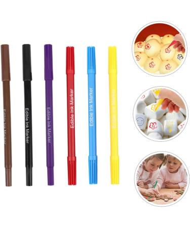 BRIGHTFUFU 6pcs Cake Boxes Biscuits Decor Cake Coloring Markers Cake Coloring Supplies Edible Food Pens Plastic - Buy Online on GoSupps.com