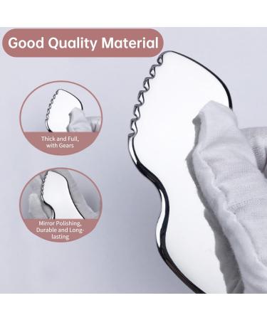 Upgrade Your Beauty Routine with Stainless Steel Gua Sha Facial Tools for Tight Skin Massage - Shop Now! - Buy Online on GoSupps.com