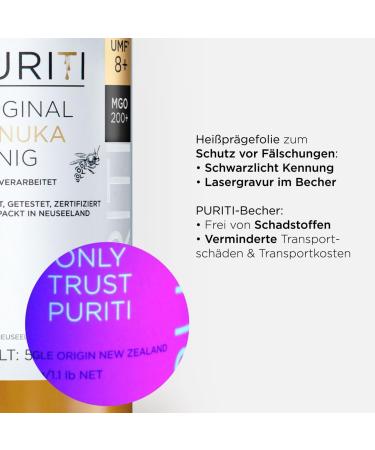 Buy PURITI Manuka Honey MGO 200+ from New Zealand - Premium 500g Pack for Natural Health & Wellness - Buy Online on GoSupps.com