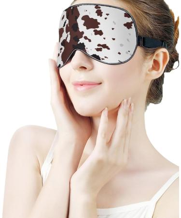Buy Cow Hide Print Sleeping Mask | Soft Adjustable Eye Mask for Men & Women | Light-Blocking Blindfold for Comfortable Sleep - Buy Online on GoSupps.com