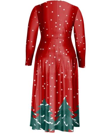 Elegant Hanxiulin Christmas Hoodie Dress for Women | Party Sweatshirt with Bag | Christmas Elk Design | Red Mini Dress XL - Buy Online on GoSupps.com