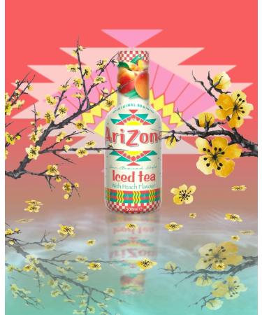 AriZona Europe Peach Ice Tea 500ml - Buy Online on GoSupps.com