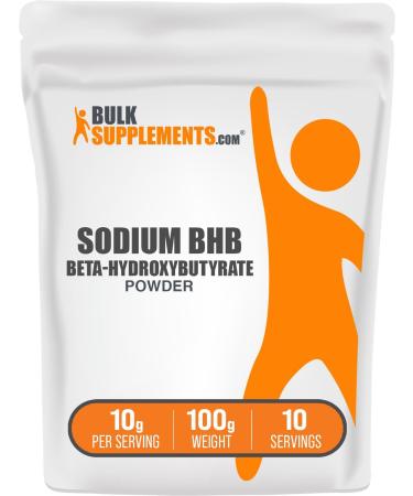 BulkSupplements.com Sodium BHB Powder - BHB Exogenous Ketones Powder - Keto Supplements - BHB Salts Powder - Keto BHB Supplement - Beta Hydroxybutyrate Powder (100 Grams - 3.5 oz) 3.52 Ounce (Pack of 1)