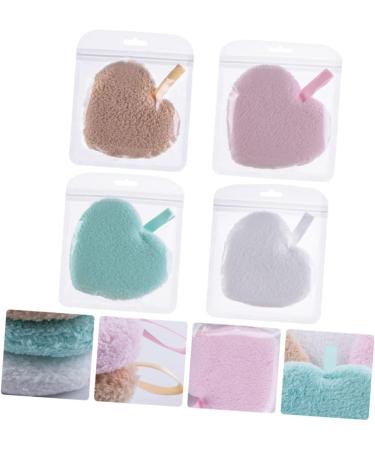 Buy Housoutil 12 Pcs Heart Shape Makeup Remover Puff | Cleansing Wipes & Beauty Sponge for Flawless Makeup Removal - International Shipping Available - Buy Online on GoSupps.com