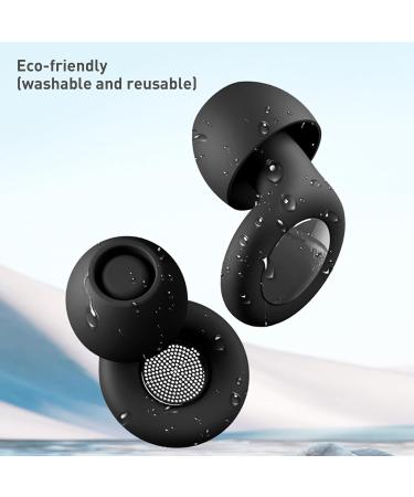 IFECCO Sleep Ear Plugs - Reusable Silicone Noise Cancelling Earplugs for 30dB Noise Reduction | Ear Protection for Study Work & Focus | Includes 4 Pair Eartips (XS/S/M/L) - Black - Buy Online on GoSupps.com