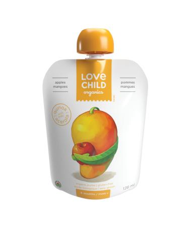 Love Child Organics Superblends Apple + Mangoes Puree 128 ml (Pack of 12) by Nature's Path